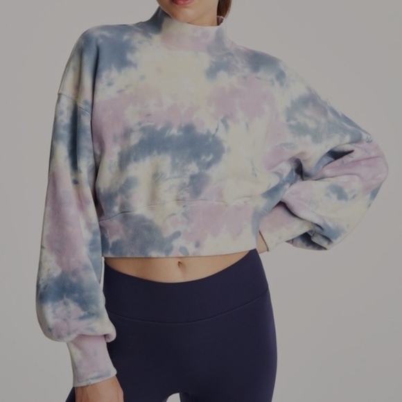 Spiritual Gangster Tie-Dye Cowl Neck Sweater - Pastel Hues - Picture 1 of 11